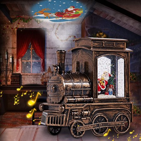 Taman Christmas Snow Globe - Santa With Christmas Tree Musical Snow Globe With Lights