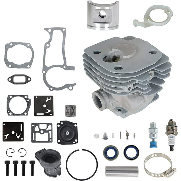 52MM Big Bore Cylinder Piston Kit Replacement for Husqvarna 365 371 372 372XP Chainsaw with Gasket