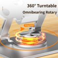 thumbnail image 4 of Support Rotatif pour Ordinateur Portable, Base Réglable à 360° pour Tablettes et Ordinateurs Portables, Argent et Gris, 4 of 7
