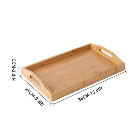 

Ycolew Clearence!Grill Pans Bamboo Tray Household Tea Cup Tea Tray Wooden Hotel Restaurant Tray Bread Barbecue Tray Gifts