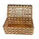 thumbnail image 3 of Joyero de cristal con tapa, organizador portátil para collares y baratijas. Oro, 3 of 9
