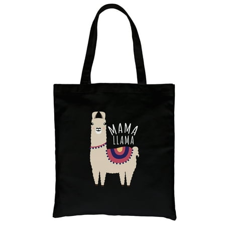 Magma Bags - Mama Llama Black Heavy Cotton Canvas Bag For Mother's Day Gifts