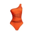 thumbnail image 3 of Traje de Baño para Mujer Traje de Baño Copa Acolchada 1 Pieza Ropa de Playa Traje de Baño Suave Ropa de Piscina Bikini con Una Sola Correa para El Hom Naranja Yinane Traje de baño de mujer, 3 of 8