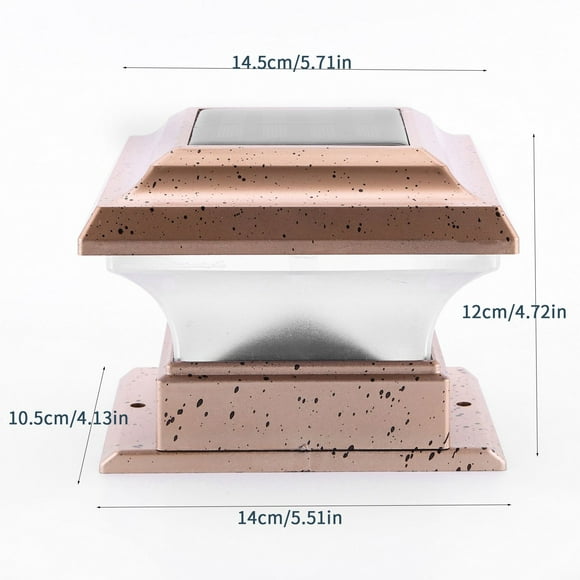 Meitianfacai Solar Post Lights - Outdoor Fence Solar Deck Cap Light - Super Bright LED Fence Post Lights, Decor for Garden Deck Patio