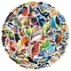thumbnail image 2 of 50 unidades por lote de pegatinas de pájaros de colores mezclados, de vinilo, impermeables, con graf, 2 of 4