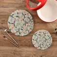 thumbnail image 2 of GZHJMY Beautiful Bird in Flower Forest Placemats Set of 2, Woven Washers, Cotton, Round Large Pot Holder, Heat Resistant, for Pot Countertops, 2 of 5