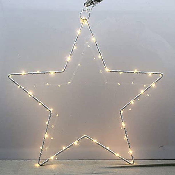 Lámpara LED con forma de estrella 8 modos marco de metal con mando a distancia regalos creativos de Navidad
