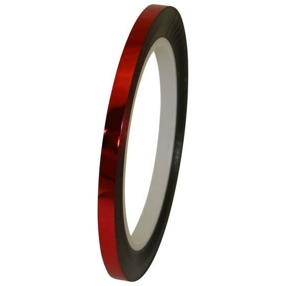 JVCC MPF-01 Metalized Polyester Film Tape: 1/4 in x 72 yds. (Red)