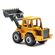 Truck with Low Loader Trailer and Front Loader Yellow Diecast Model by Siku