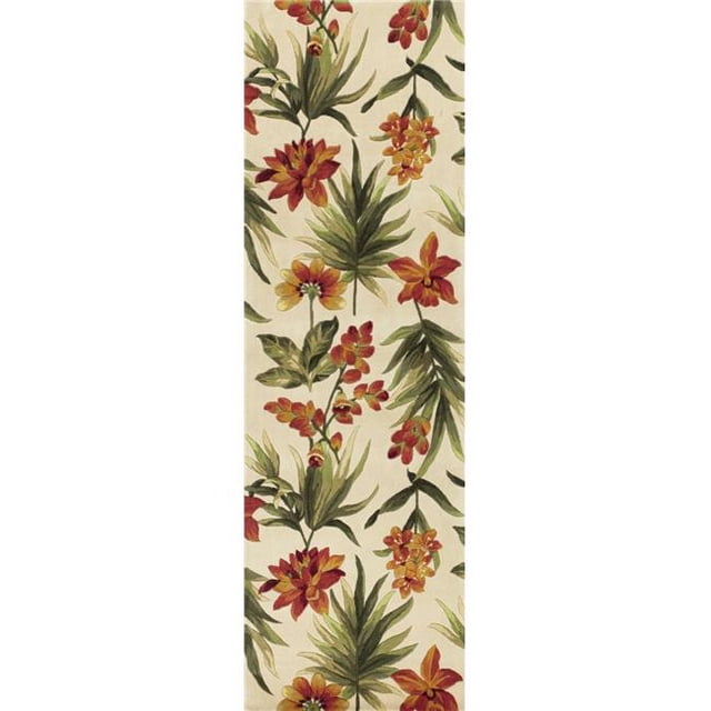 HomeRoots 352813 2 ft. 6 in. x 8 ft. Runner Wool Ivory Area Rug