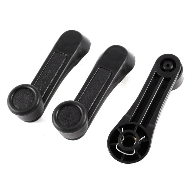 Unique Bargains 3 x Universal Window Hand Crank Winder Handles Black for Car Automobile