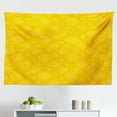 thumbnail image 1 of Yellow Tapestry, Snowflake Like Floral Pattern Design with Tribal Inspired Art, Fabric Wall Hanging Decor for Bedroom Living Room Dorm, 2 Sizes, Yellow and White, by Ambesonne, 1 of 1