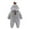 Gray, variant on Baby Girls Boys Clothes Baby Rompers Newborn Fleece Footie Snowsuit Winter Cartoon Warm Hooded Romper Jumpsuit Outfits