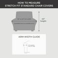 thumbnail image 6 of SureFit Hampstead Stretch Velvet Chair Slipcover, One Piece Chair Covers, Sable Chair Cover, 6 of 6