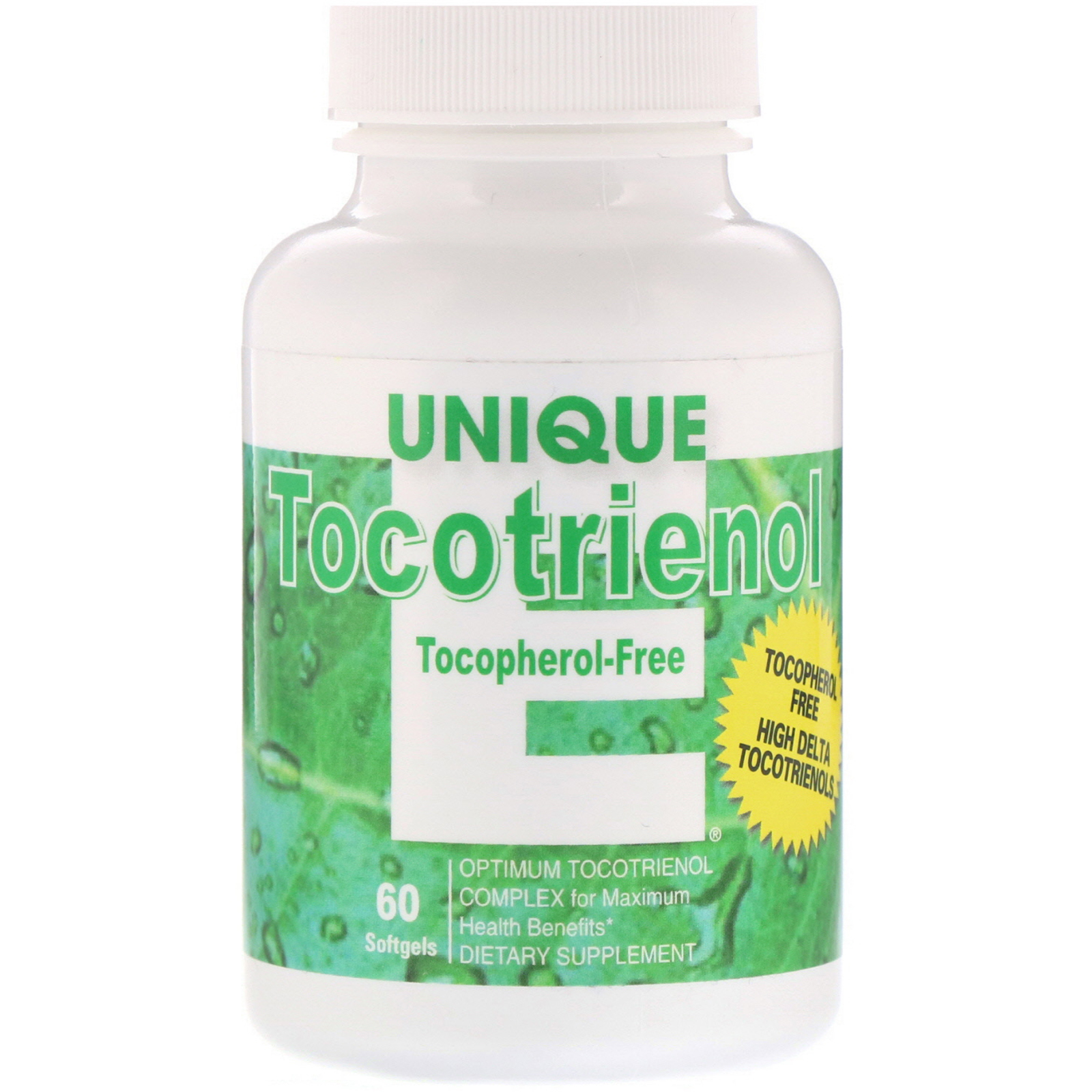 A.C. Grace Unique E Tocotrienol Complex Tocopherol Free 60 Capsules