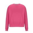 thumbnail image 3 of Wyobmus Mens Sweatshirts Cropped Crewneck Pullover Sweatshirts Long Sleeve Solid Outwear Clothes Hot Pink, 3 of 5