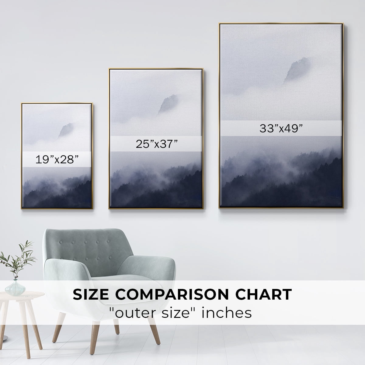 Above the Clouds Framed Premium Gallery Wrapped Canvas - Ready to Hang