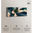 thumbnail image 3 of Navy Emerald Set Canvas Set of 2 Blue Green Abstract by Art Remedy, Gallery Wrapped, 20 x 20, 3 of 6