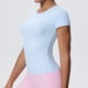 thumbnail image 4 of Camiseta de Yoga de Manga Corta para Mujeres con Cintura Slim Fit, Transpirable Deportes para Correr Gimnasio de Entrenamiento, 4 of 8