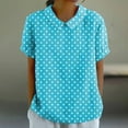 thumbnail image 1 of Chemise en Lin à Col Rond Élégante pour Femmes d'Été, Imprimée, Ample, Vintage, Décontractée, T-Shirt Épais à Manches Longues, T-Shirts Graphiques pour Femmes, T-Shirts à Manches Courtes Unis à Manches Longues, 1 of 3