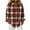 Red, variant on Button Up Plaid Shirts for Women Fall Spring Trendy Tops Long Sleeve Lapel Collar Loose Casual Shacket Blouses (2XL, Red)
