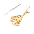 thumbnail image 3 of ELYA Jewelry Women's Geometric Diamond-Shape Gold Plated Steel Necklace, 3 of 4