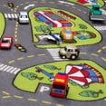 thumbnail image 2 of BESTSKY Large Kids Carpet Playmat Rug 52 x 32 with Non-Slip Backing, City Life Play Mat for Playing with Car Toy, Game Area for Baby Toddler Kid Educational Learn Road Traffic in Bedroom, 2 of 7
