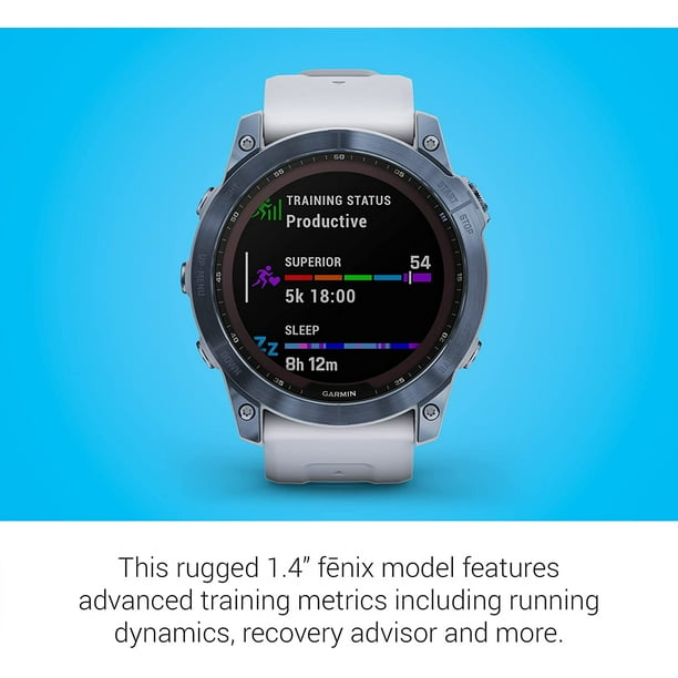 Garmin fenix 7 Solar, adventure smartwatch, with Solar Charging  Capabilities, rugged outdoor watch with GPS, touchscreen, health and  wellness