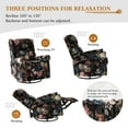 thumbnail image 6 of Fabric Manual Swivel Recliner Nursery Armchair Upholstered Nailhead Trims Bedroom Home Living Room Office Floral, 6 of 7