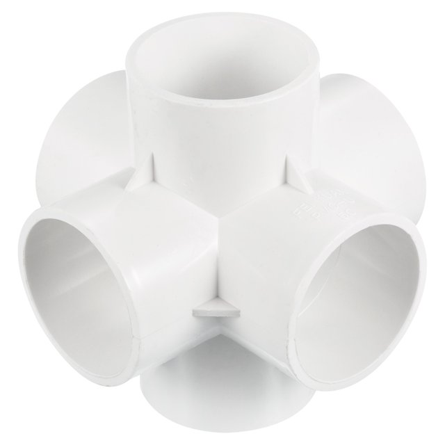 Conectores de codo Uxcell para adaptadores de tuberías de agua para jardín y hogar 2" (Interior: 50mm, Exterior: 57mm) 1