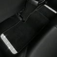 thumbnail image 6 of CAR PASS 3 Row Bling Diamond Car Mats Shining Carpet Rhinestones Sparkly Glitter Floor Mats AntiSlip PVC Heel Pad Universal for Automotive SUVSedan Van 3rd Row 2 Rear for Girl Women Black Sier, 6 of 10