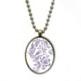 thumbnail image 1 of Lilac Decorative Classic Pattern Necklace Vintage Chain Bead Pendant Jewelry Collection, 1 of 3