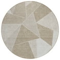 thumbnail image 2 of Addison Rugs Chantille Indoor/Outdoor Transitional Geometric Taupe Washable Round Rug, 8' x 8', 2 of 5