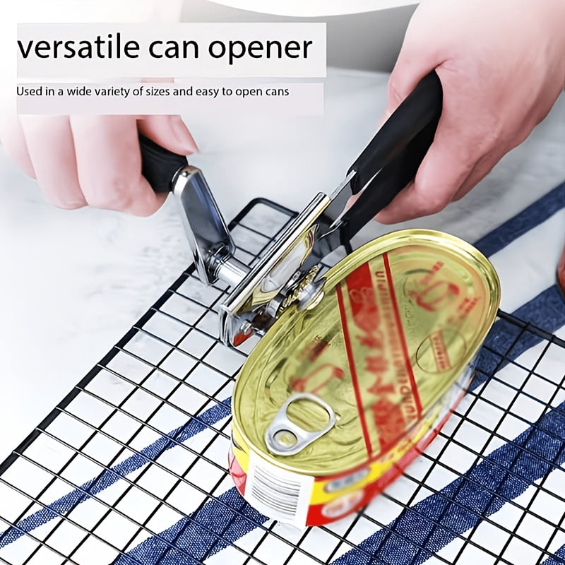General 1pc Stainless Steel Multi-Function Manual Can Opener, No Electricity Needed, Sharp Durable for Cans Bottles Nuts Snacks, Non-Slip Handle, Safe Kitchen Tool