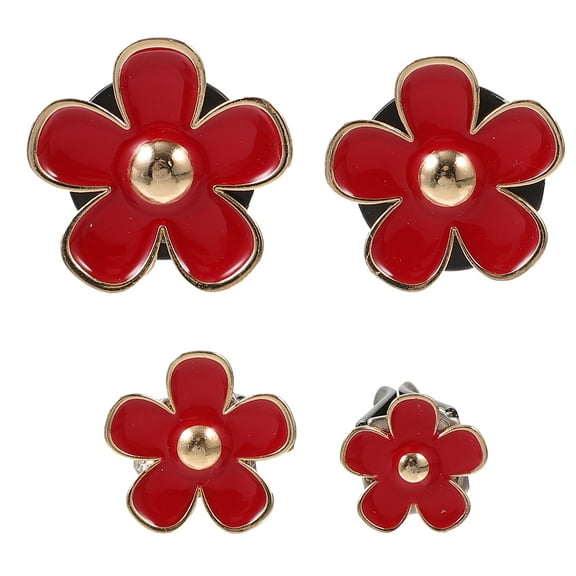 MLINS  4 Pcs Aroma Clip Car Interior Decor Creative Auto Decorations Dashboard Man Miss Red