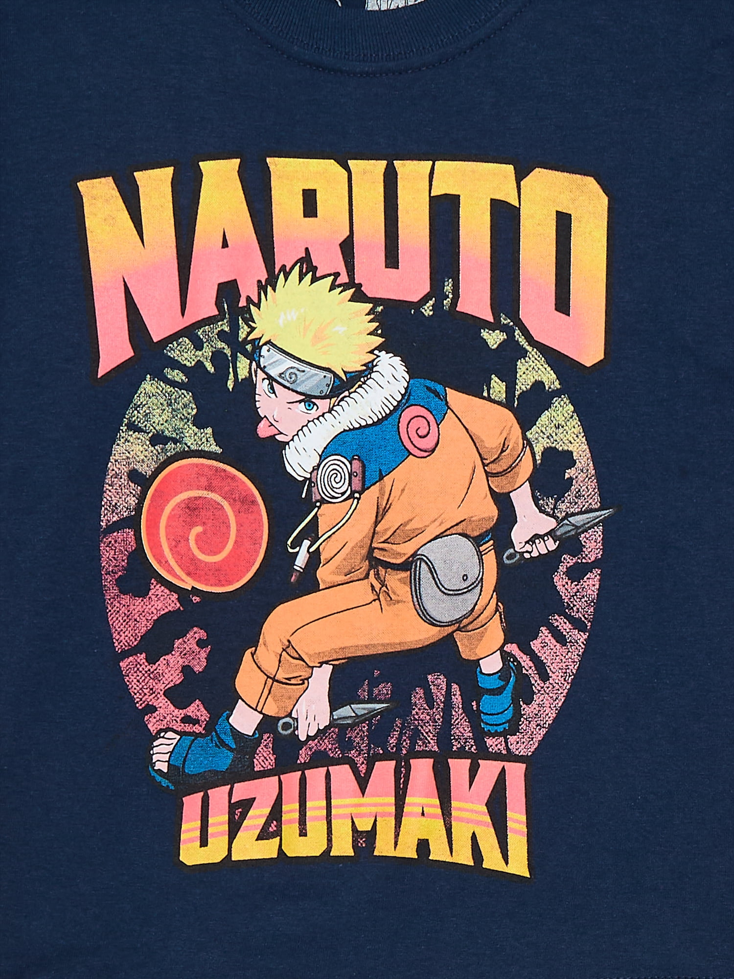 Naruto Boys Cotton Graphic Tee with Short Sleeves, 2-Pack, Sizes XS-2XL