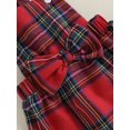 thumbnail image 5 of Suealasg Baby Girl Christmas Outfit 3Pcs Newborn Girl Fall Winter Clothing 3 6 12 18 Months Infant Girl Long Sleeve Ribbed Romper + Plaid Suspender Skirt Headband Set, 5 of 7