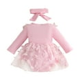 thumbnail image 5 of Hessimy Baby Infant Girl Cotton Bodysuits, Daddys Princess Tutu baby winter clothes rompers dress (Pink,3-6 Months), 5 of 8