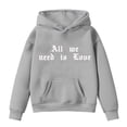 thumbnail image 4 of LUOGENLI Hoodies Girls Sweatshirts Size 14-16 Cut Girls' Fashion Casual Printed Long Sleeved Hoodie Top Cute Valentine's Day Hoodies for Girls 10-12 Girls Sweatshirt Size 6-7 Light Gray 9-10 Years, 4 of 4