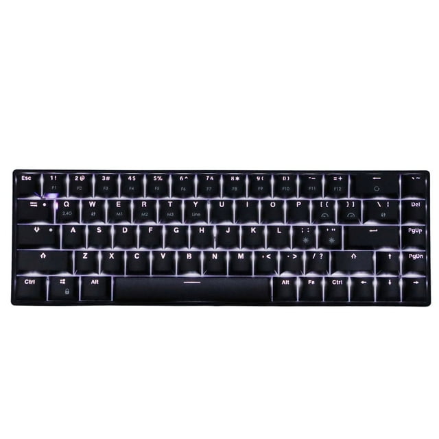 Clavier, clavier 68 Touches Blanc Noir Clavier Sans Fil Multifonctionnel