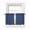 Blue, variant on Navy Blue Striped Sheer Kitchen Tier Curtains 24 Inch length,Rod Pocket Half Curtains Short Drapes,Modern Abstract Art Geometric Stripes Light Filtering Small Window Treatments 2 Pcs 27.5"W x 24"L