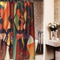 thumbnail image 6 of 150x180cm Colorful Flower Peacock Waterproof Shower Curtain, 6 of 9
