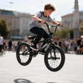 thumbnail image 4 of KORIMEFA Freestyle Kids BMX Bikes 18 20 inch Kids Bicycles for Years Old Boys Girls Teen with Adjustable Seat and Handbrake, for Kids 8-12 Beginner-Level to Advanced Rider, 4 of 13