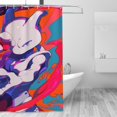 thumbnail image 3 of Shower Curtain Cartoon Art Bath Shower Curtains with 12 Hooks, Waterproof Washable Polyester Bathroom Home Decor Set 72x72 Inch, Plastic, 3 of 8