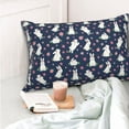 thumbnail image 5 of Kdxio Cotton Pillow Cases 16"x24" Pillowcases,Soft and Breathable Bedroom Pillow Cases-Rabbit And Flower, 5 of 8