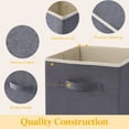 thumbnail image 2 of Norcho Foldable Fabric Storage Cubes with Handles, Decorative Closet & Shelf Storage Bins, 11 Inch, Gray, 6-Pack, 2 of 6
