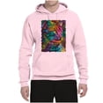 thumbnail image 3 of Wild Bobby, Colorful Cat Portrait | Cat Lover Owner | Dean Russo Art Animal Lover Unisex Hoodie Sweatshirt, Light Pink, XL, 3 of 5