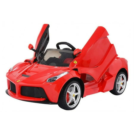 Laferrari Licensed Ride On Ferrari Electric 12v Power Car Toy For Kids With Remote Control Butterfly Doors Led Lights Mp3 Player Red