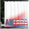 thumbnail image 4 of Ambesonne American Shower Curtain, Ombre USA Map Stars, 69"Wx84"L, Red Blue White, 4 of 5