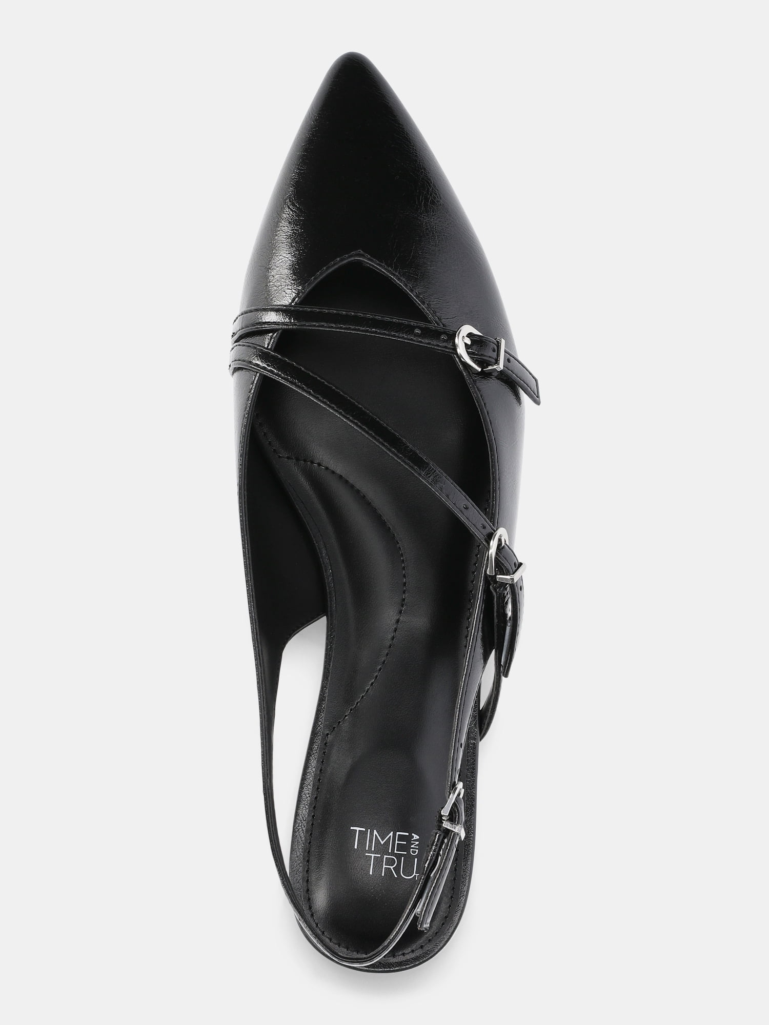Time and Tru Women's Strappy Sling Back Flats